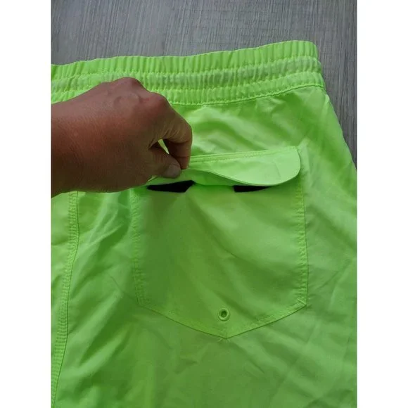 Men's HURLEY PHANTOM Neon Green Board Surf Shorts Swim Trunks Sz M 5" inseam NWT - Picture 4 of 10